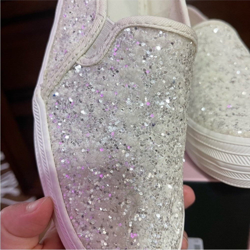 New in box Kate Spade double decker glitter keds